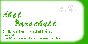 abel marschall business card
