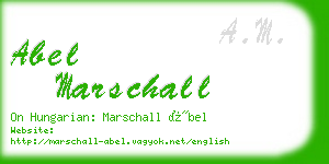 abel marschall business card